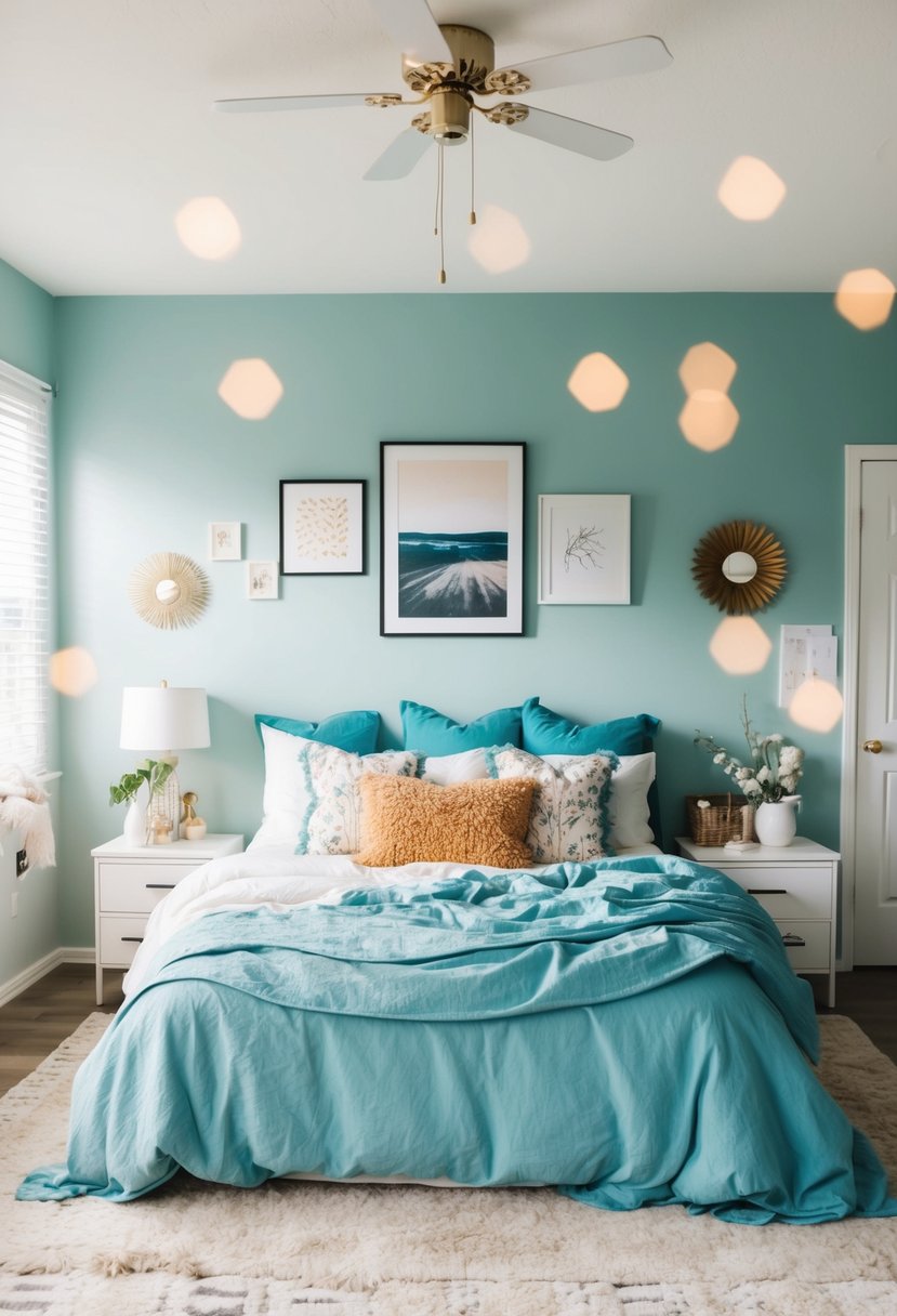6 Bedroom Decor Ideas to Transform Your Space 8 A cluttered bedroom transformed with fresh paint, new bedding, and DIY decor projects