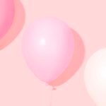 Soft pink and white ombre balloon for baby girl shower decorations