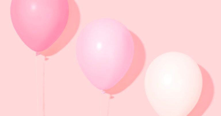 Soft pink and white ombre balloon for baby girl shower decorations