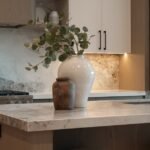 Over kitchen cabinet decorating ideas with decorative vases