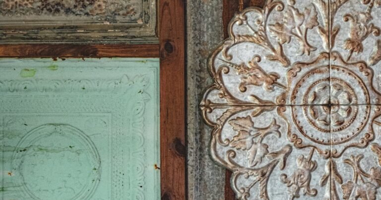 Rustic wall decor with a wooden wall and a decorative wall hanging