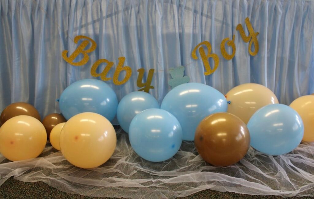 Bunch of balloons on a table